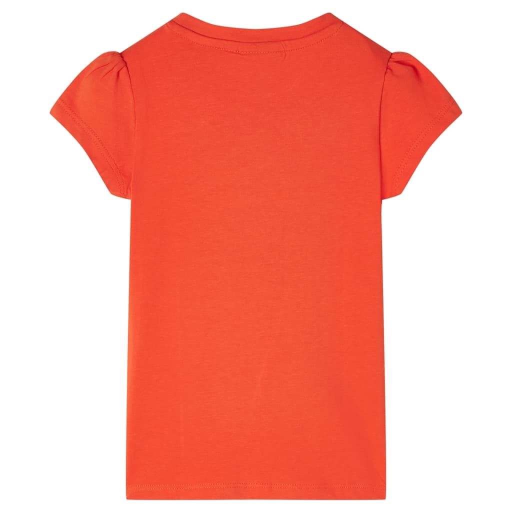 Maglietta da Bambina Arancione Scuro 128 vidaXL