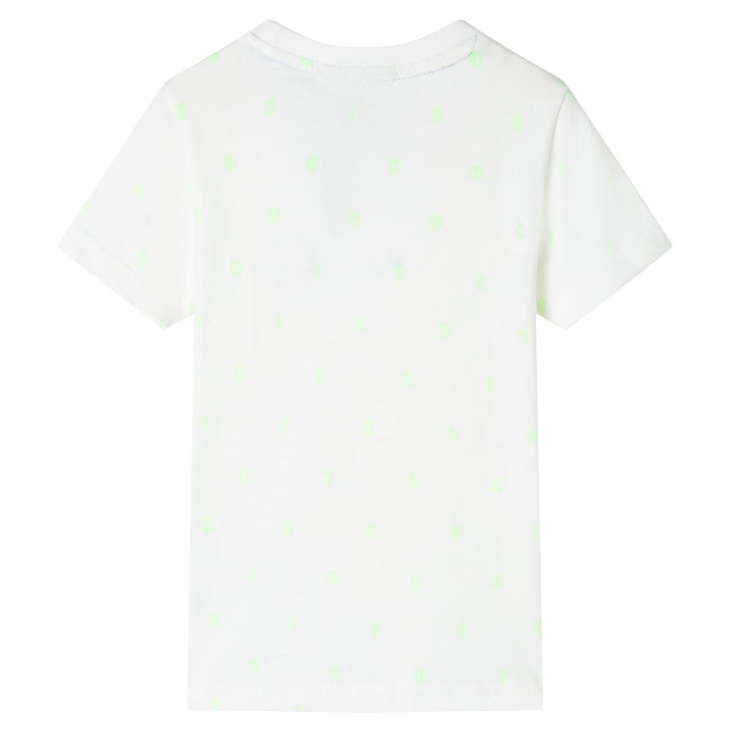 Maglietta per Bambini Ecru 116 vidaXL