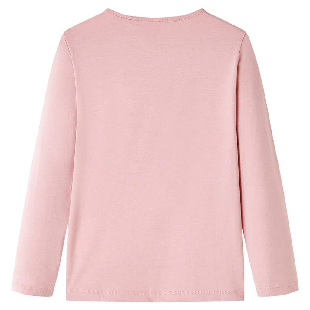 Maglietta Bambini a Maniche Lunghe Rosa Chiaro 140 vidaXL