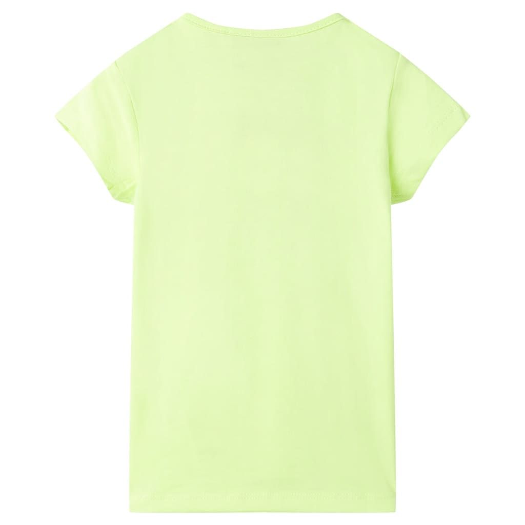 Maglietta da Bambina Giallo Fluo 140 vidaXL