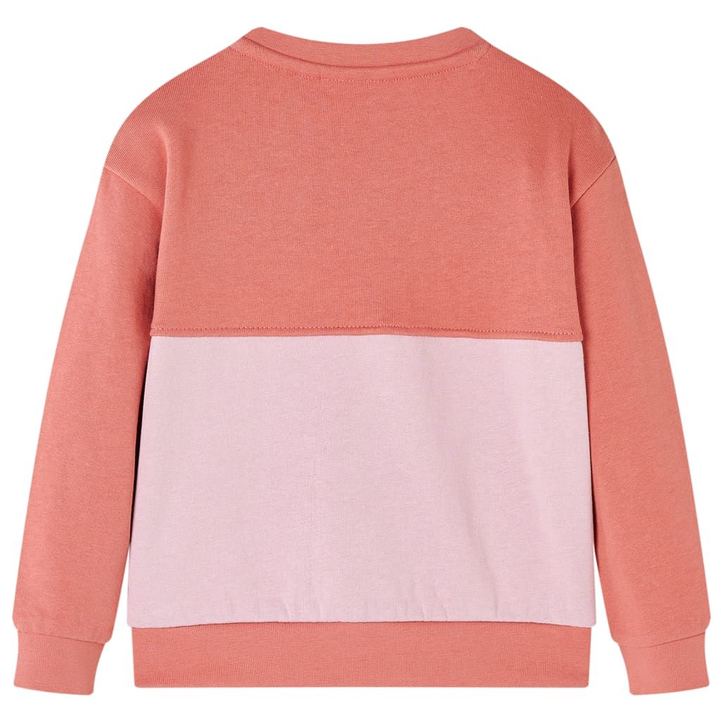 Felpa da Bambina Color Block Rosa 140 vidaXL