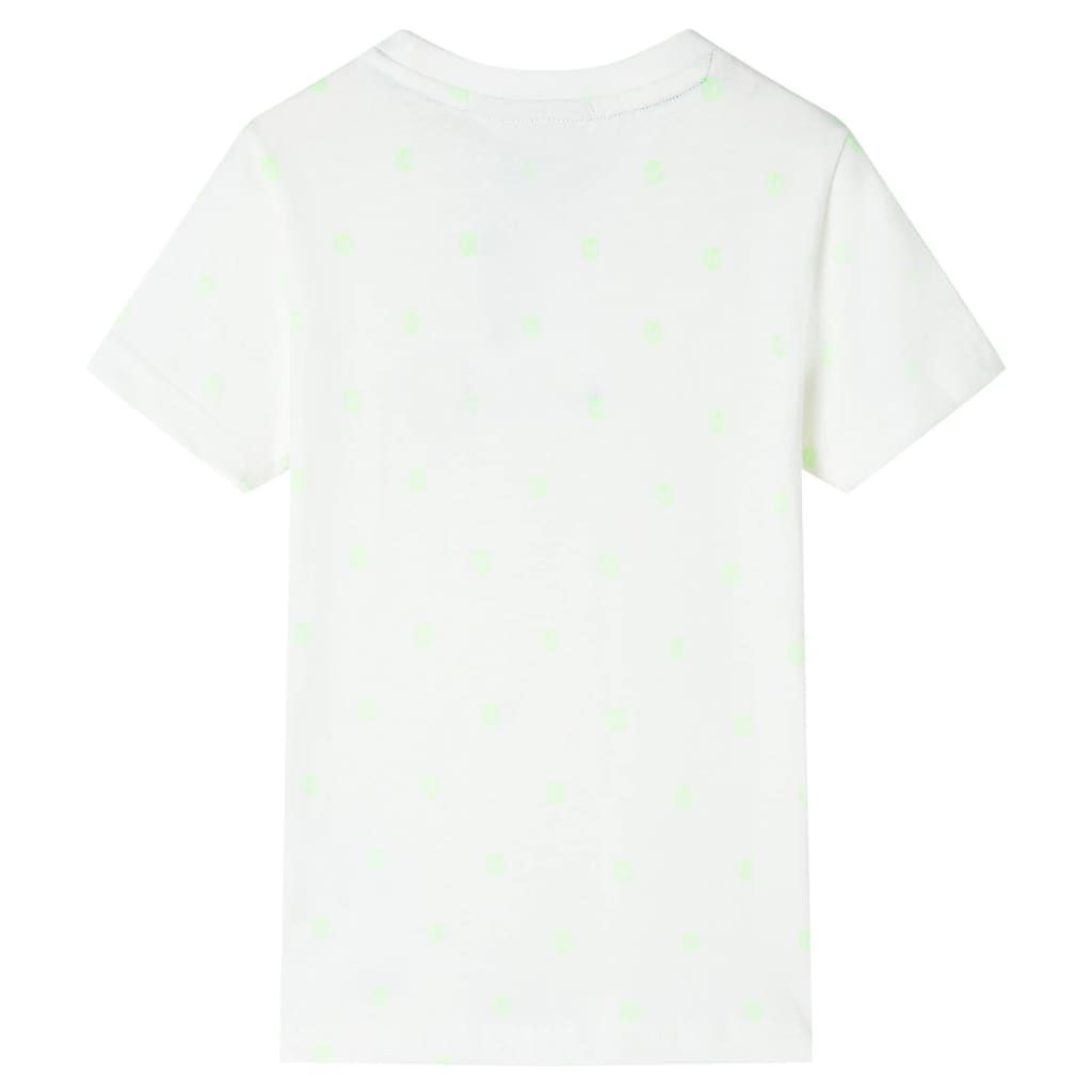 Maglietta per Bambini Ecru 128 vidaXL