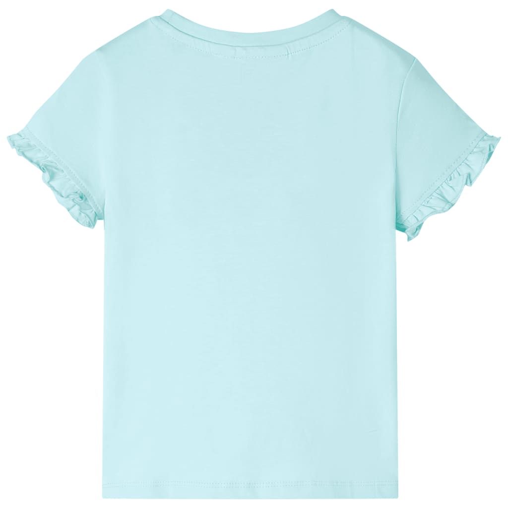 Maglietta da Bambina Maniche Corte Acqua Chiaro 140 vidaXL