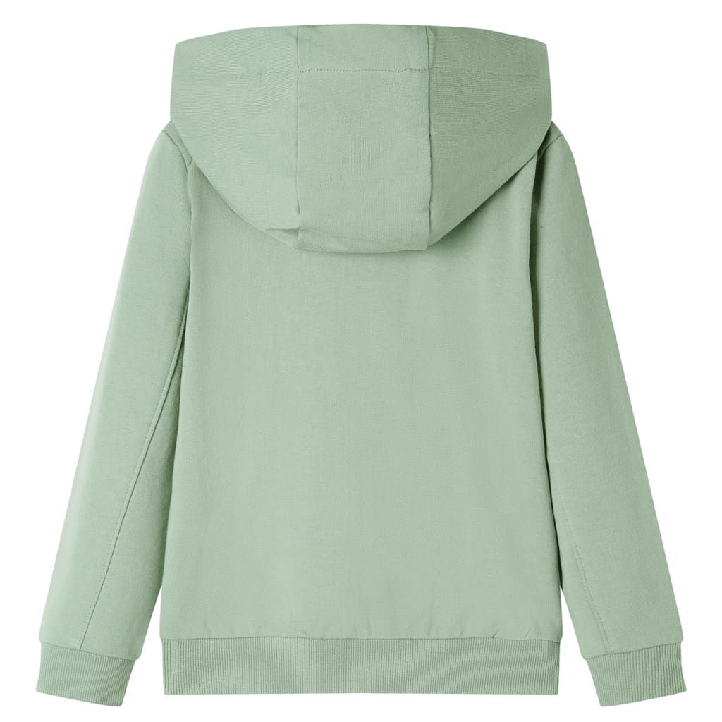 Felpa con Cappuccio e Cerniera per Bambini Cachi Chiaro 92 vidaXL