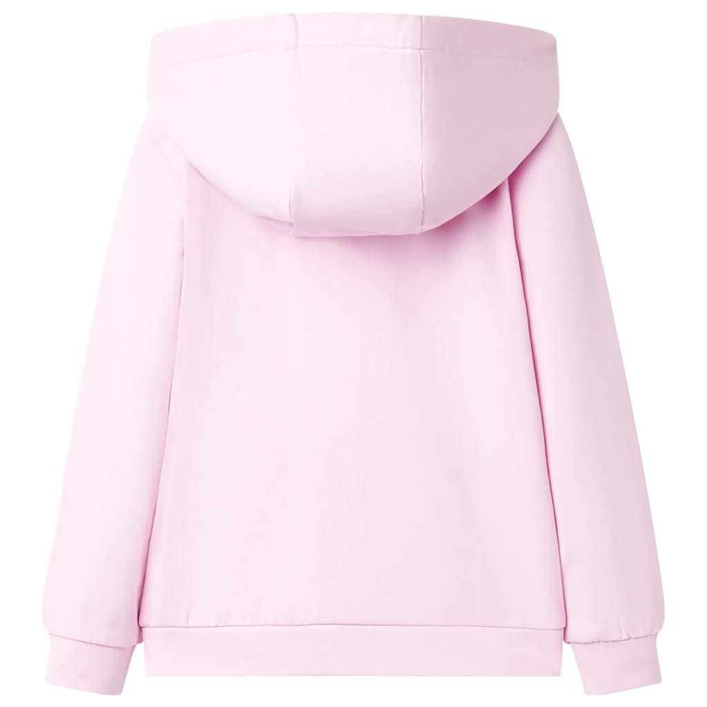 Felpa con Cappuccio da Bambina Rosa Chiaro 104 vidaXL