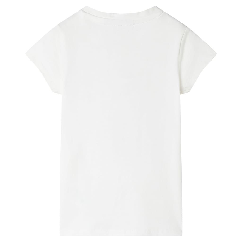 Maglietta da Bambina Ecru 128 vidaXL