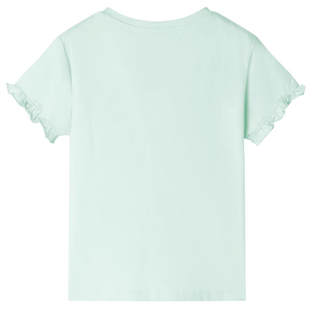 Maglietta da Bambina Menta Chiaro 140 vidaXL