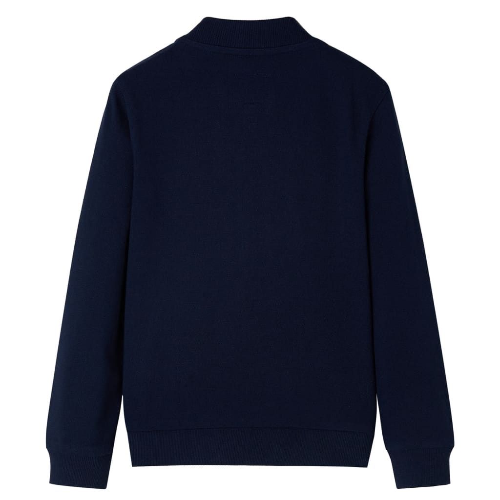 Felpa per Bambini con Cerniera Blu Marino 140 vidaXL