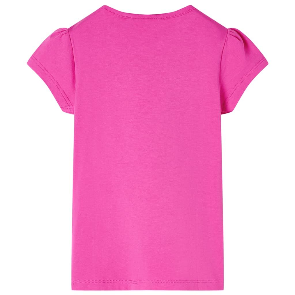 Maglietta da Bambina Maniche Aletta Rosa Scuro 140 vidaXL