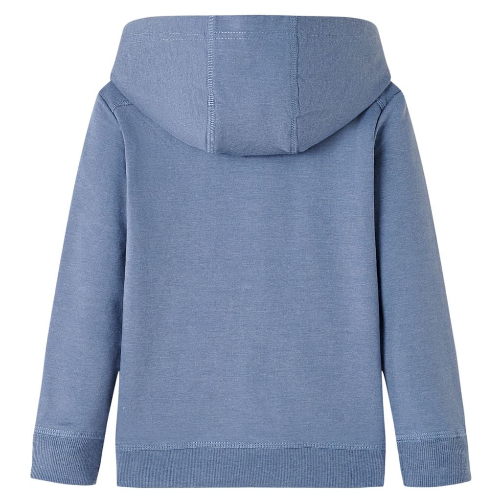 Felpa con Cappuccio per Bambini Blu Mélange 92 vidaXL