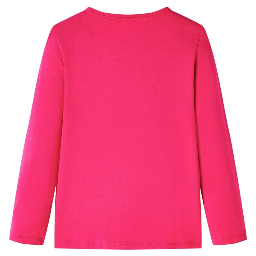 Maglietta da Bambina a Maniche Lunghe Fucsia 128 vidaXL