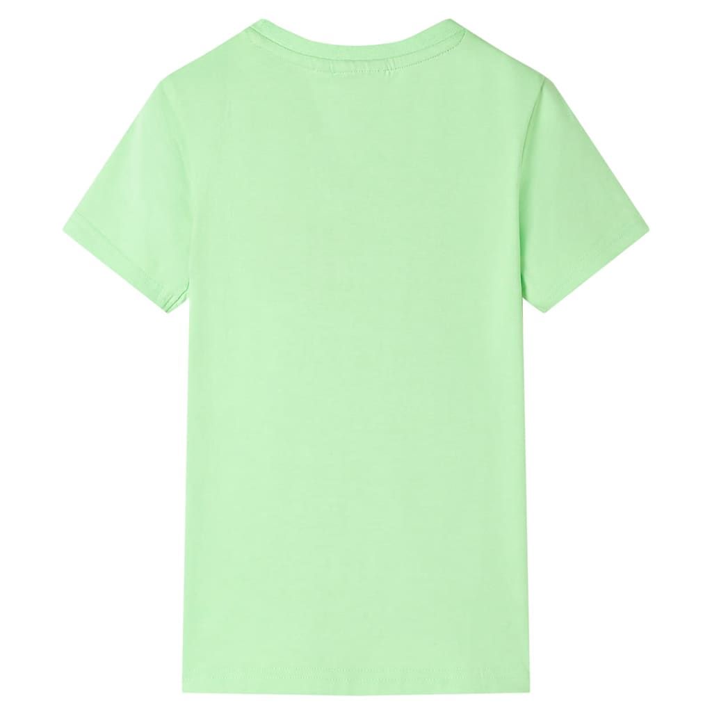 Maglietta per Bambini Verde Neon 116 vidaXL