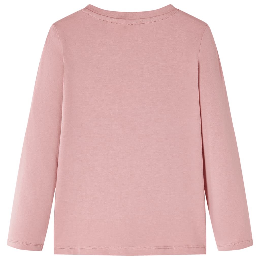 Maglietta da Bambina a Maniche Lunghe Rosa 140 vidaXL