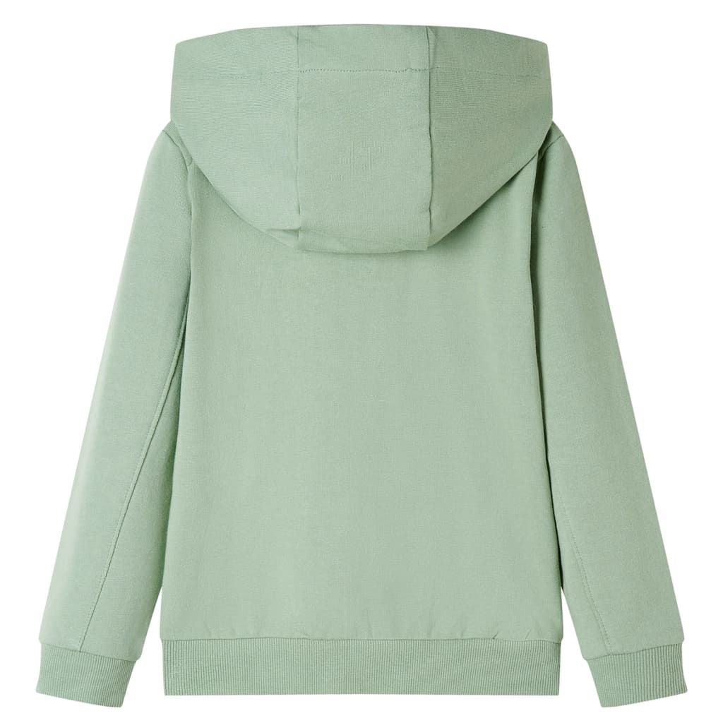 Felpa con Cappuccio e Cerniera per Bambini Cachi Chiaro 116 vidaXL