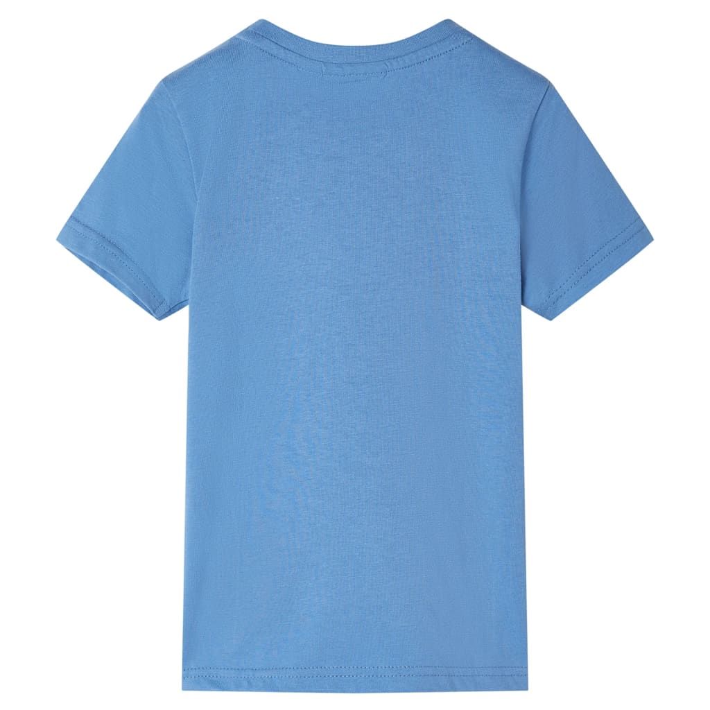 Maglietta da Bambino a Maniche Corte Blu Medio 104 vidaXL