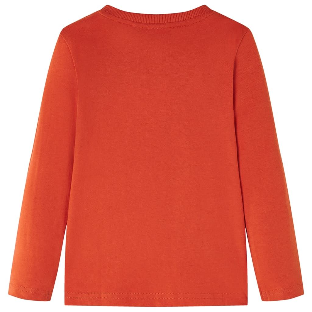 Maglietta da Bambino a Maniche Lunghe Arancione 104 vidaXL