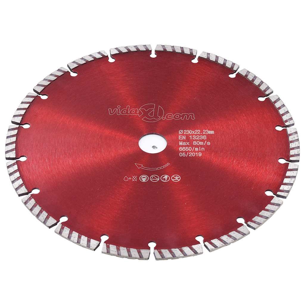 Disco da Taglio Diamantato con Turbo in Acciaio 230 mm vidaXL
