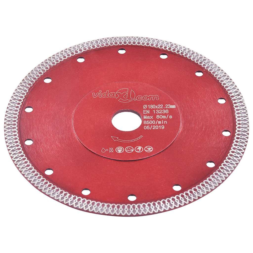 Disco da Taglio Diamantato con Fori in Acciaio 230 mm vidaXL