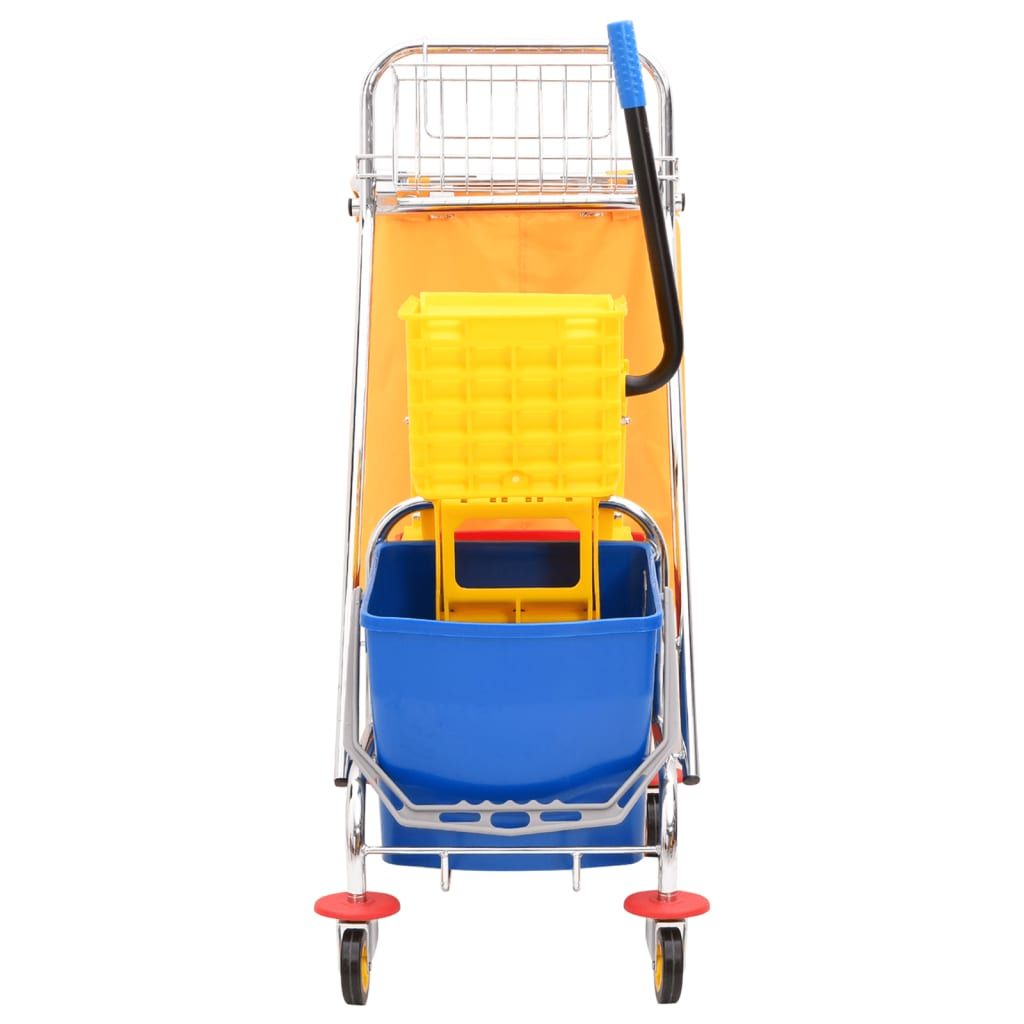 Carrello Pulizie con Secchi e Strizzatoio PP e Tessuto Oxford vidaXL