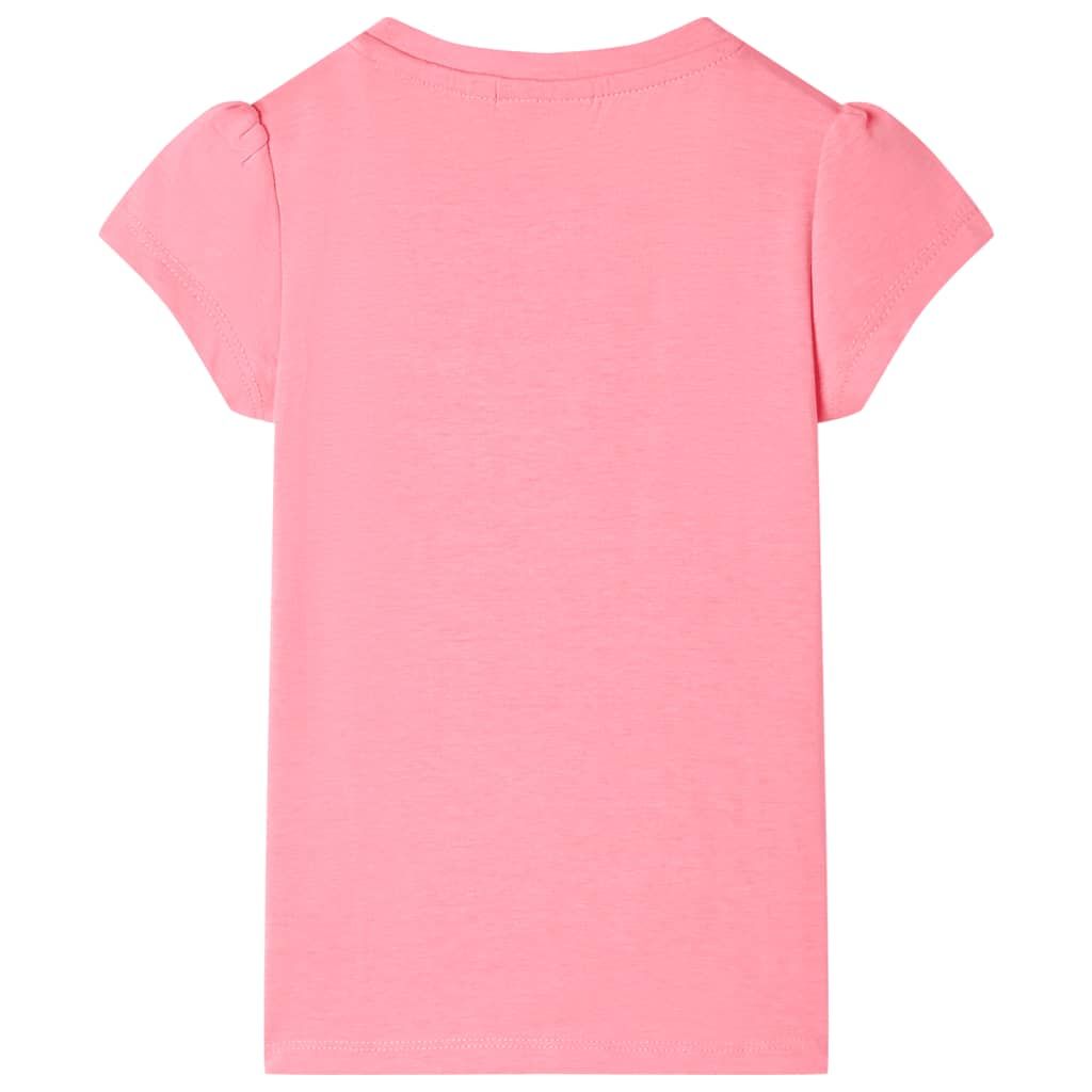 Maglietta da Bambina Rosa Neon 140 vidaXL
