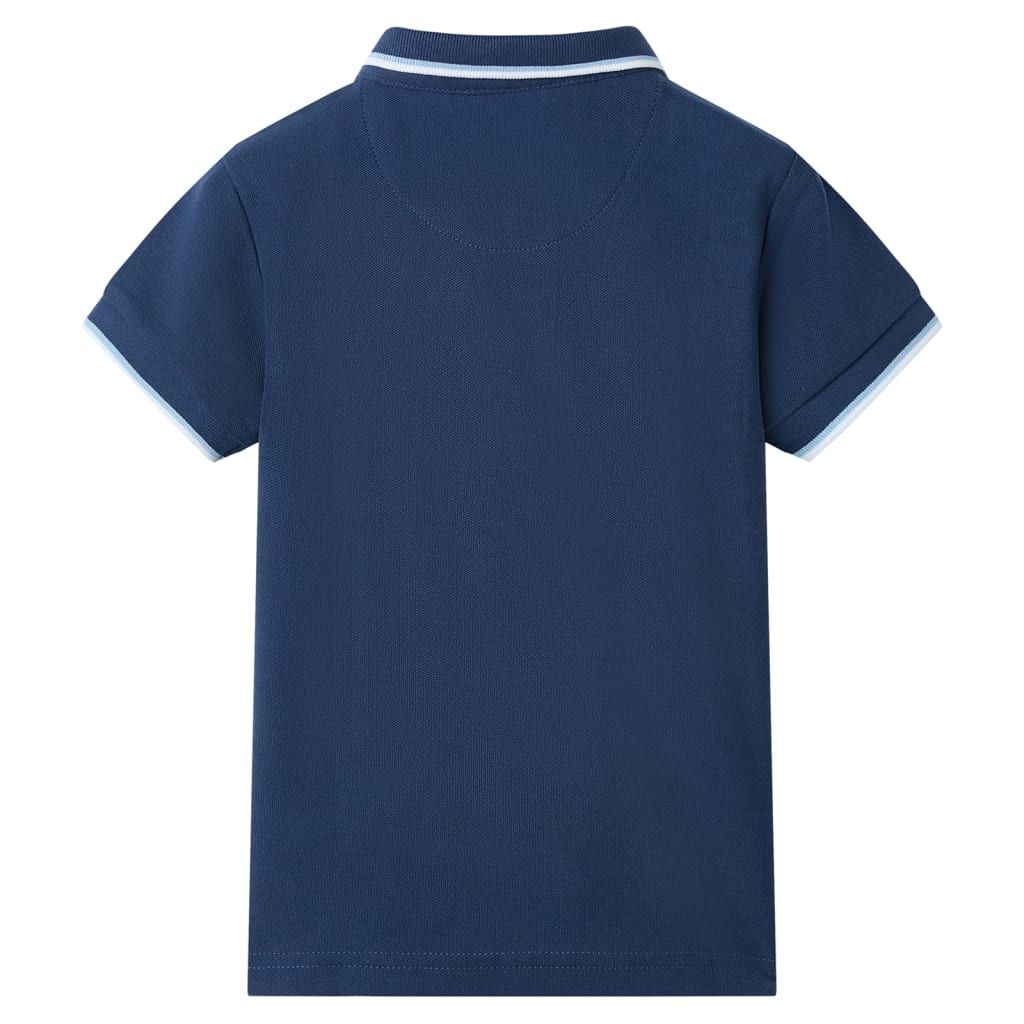 Polo da Bambino Blu Scuro 128 vidaXL