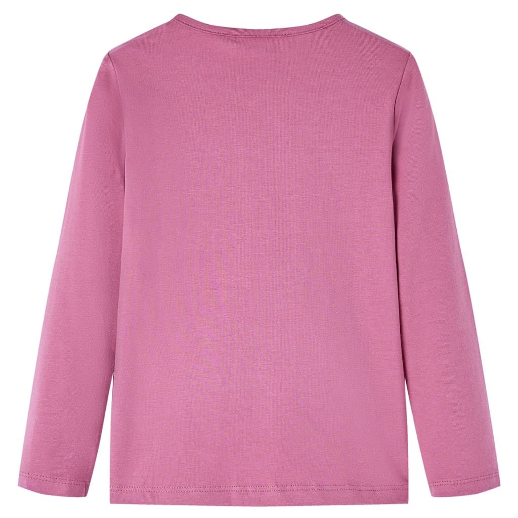 Maglietta da Bambina Maniche Lunghe Lampone 104 vidaXL