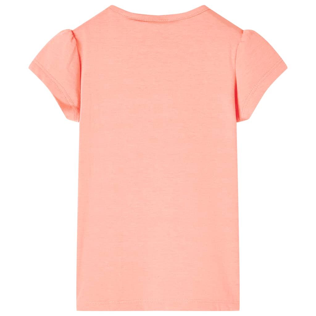 Maglietta da Bambina Corallo Neon 140 vidaXL