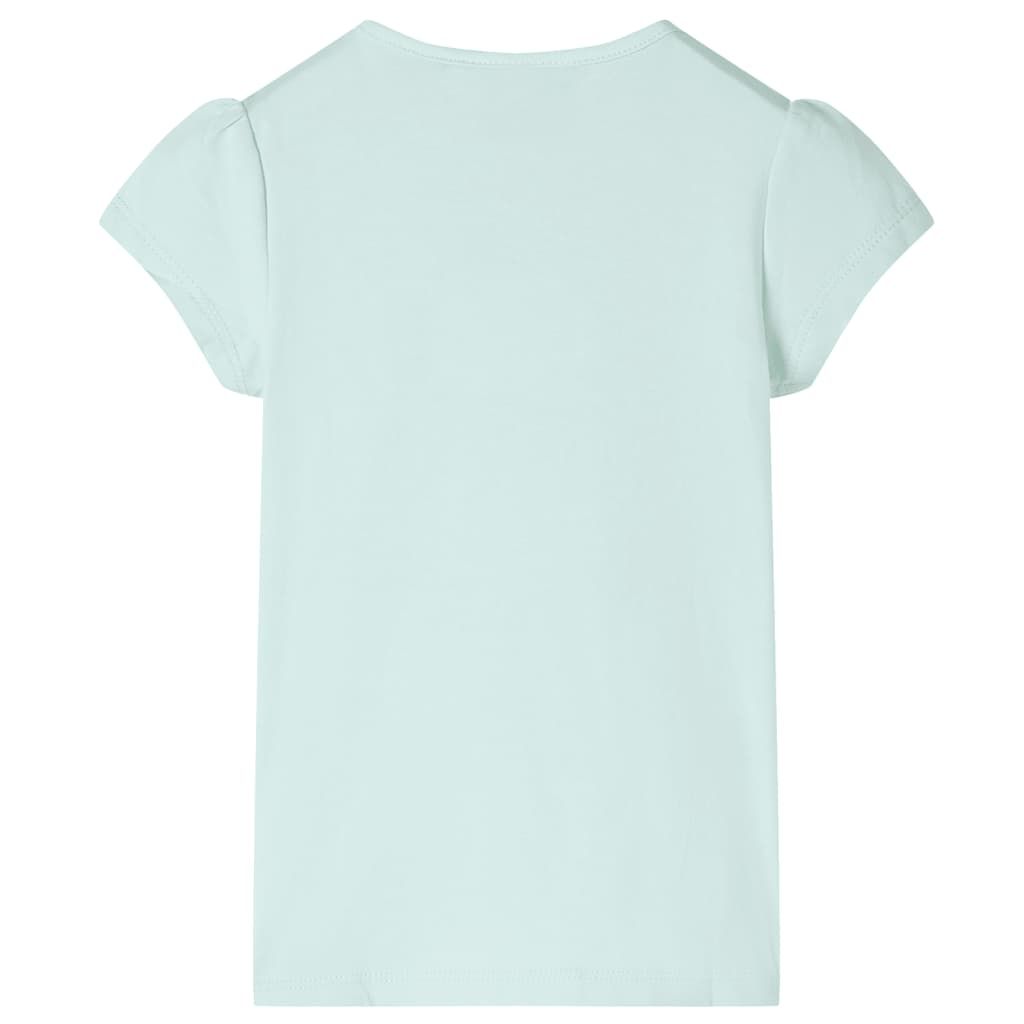 Maglietta Bambina Maniche Aletta Menta Chiaro 104 vidaXL