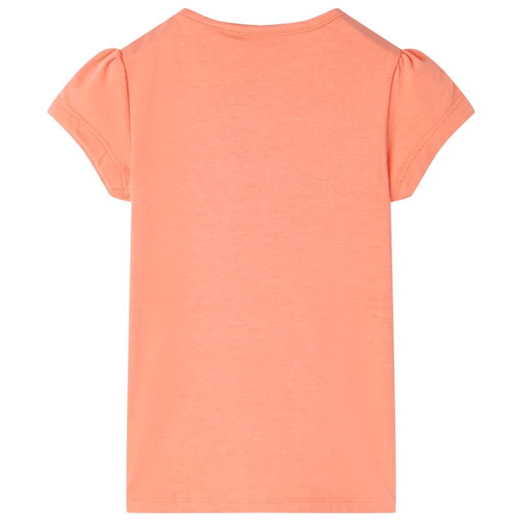 Maglietta da Bambina Arancione Neon 92 vidaXL