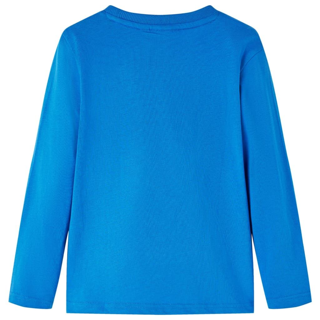 Maglietta per Bambini a Maniche Lunghe Blu Cobalto 104 vidaXL