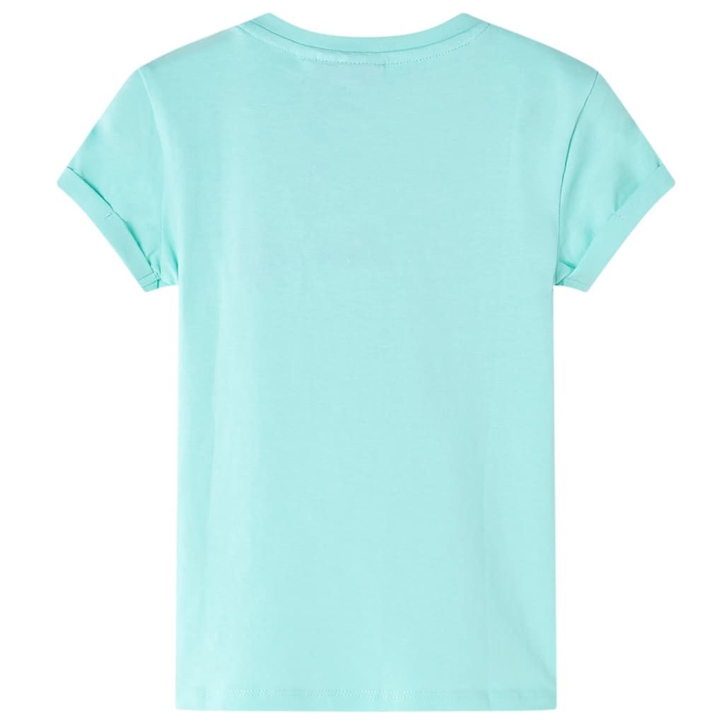 Maglietta da Bambina Menta Chiaro 92 vidaXL
