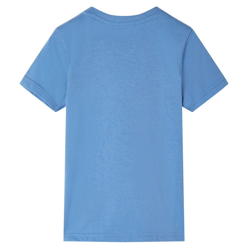 Maglietta da Bambino a Maniche Corte Blu Medio 92 vidaXL