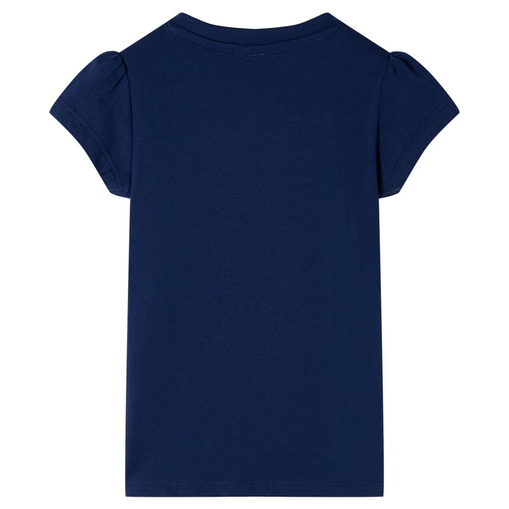 Maglietta da Bambina Blu Marino 140 vidaXL