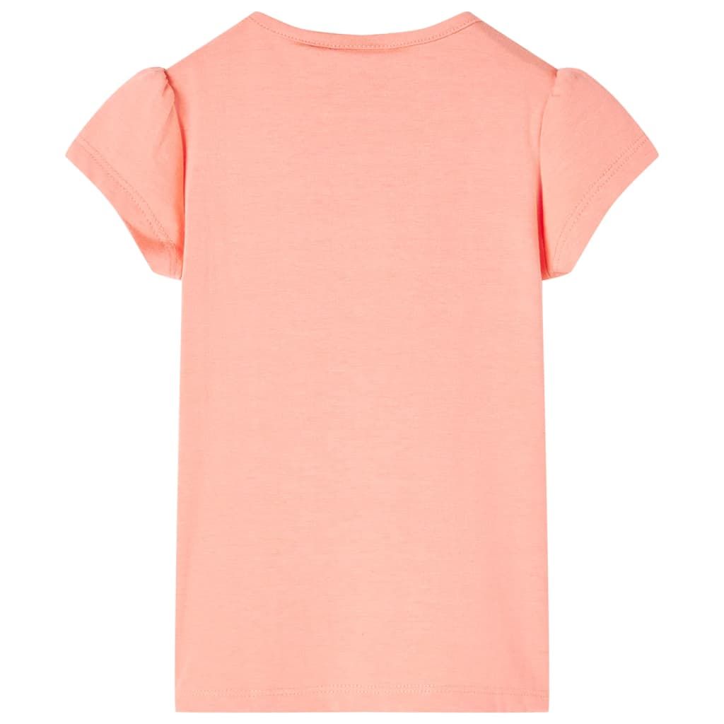 Maglietta da Bambina Corallo Neon 92 vidaXL
