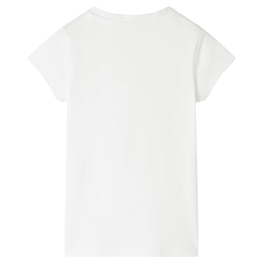 Maglietta da Bambina Ecru 104 vidaXL