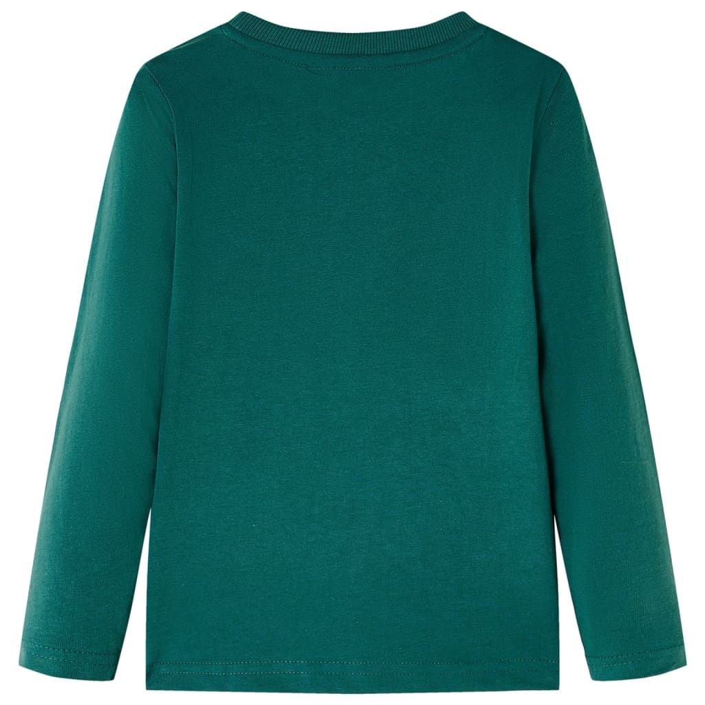 Maglietta da Bambino a Maniche Lunghe Verde 104 vidaXL