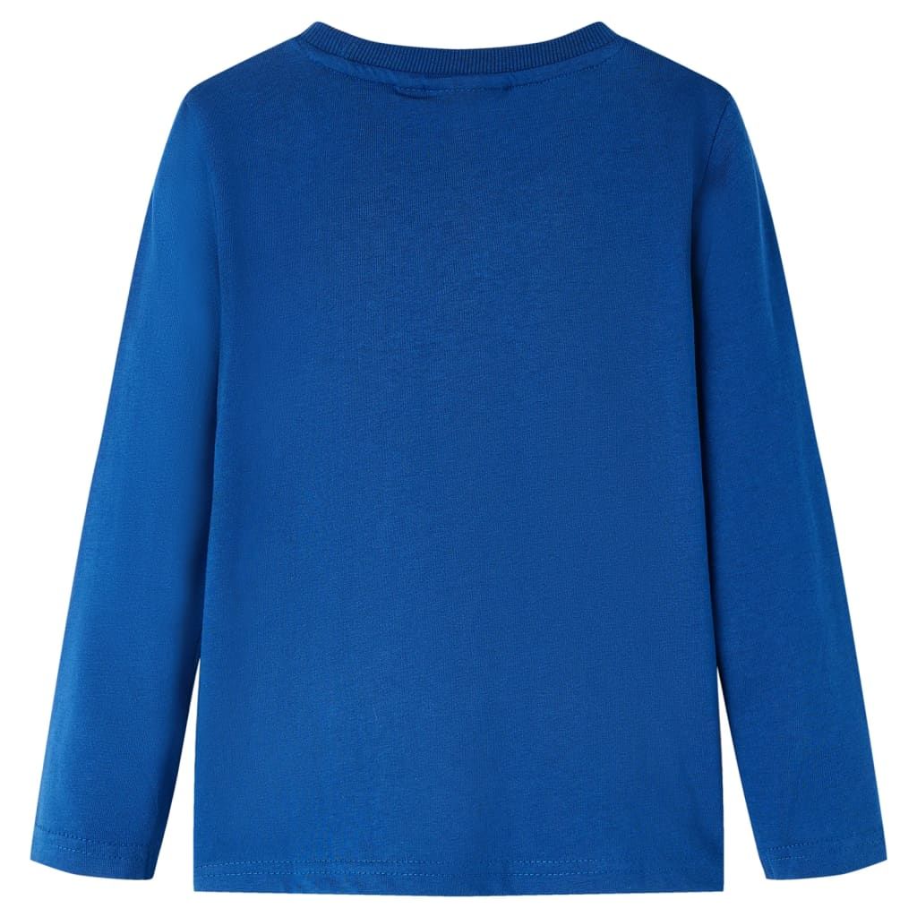 Maglietta da Bambino a Maniche Lunghe Blu Scuro 104 vidaXL