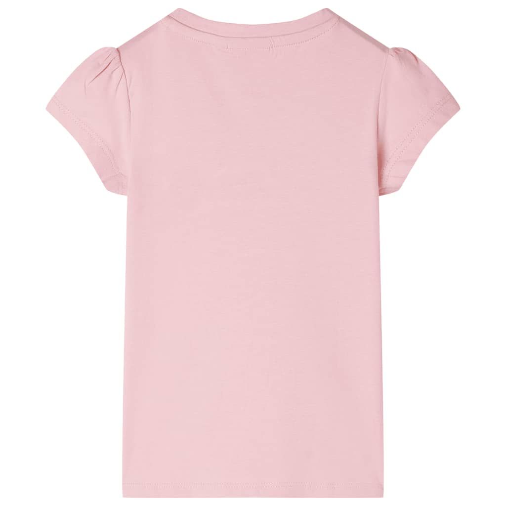 Maglietta da Bambina Rosa Chiaro 128 vidaXL
