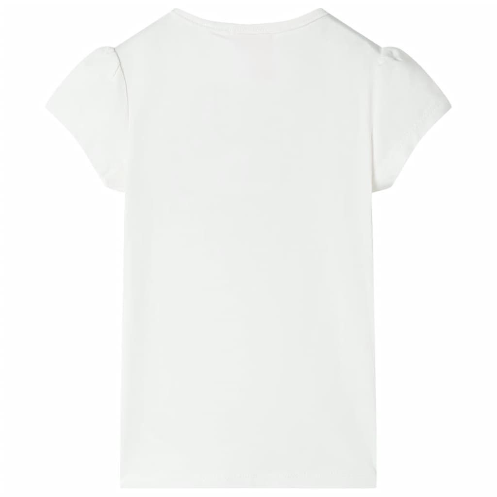Maglietta da Bambina Ecru 104 vidaXL