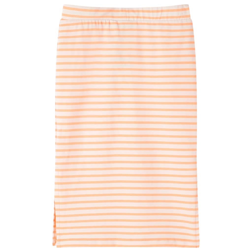 Gonna Dritta da Bambina a Righe Arancione Fluorescente 116 vidaXL