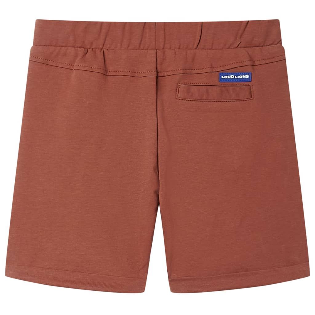 Pantaloncini per Bambini con Coulisse Marrone 140 vidaXL