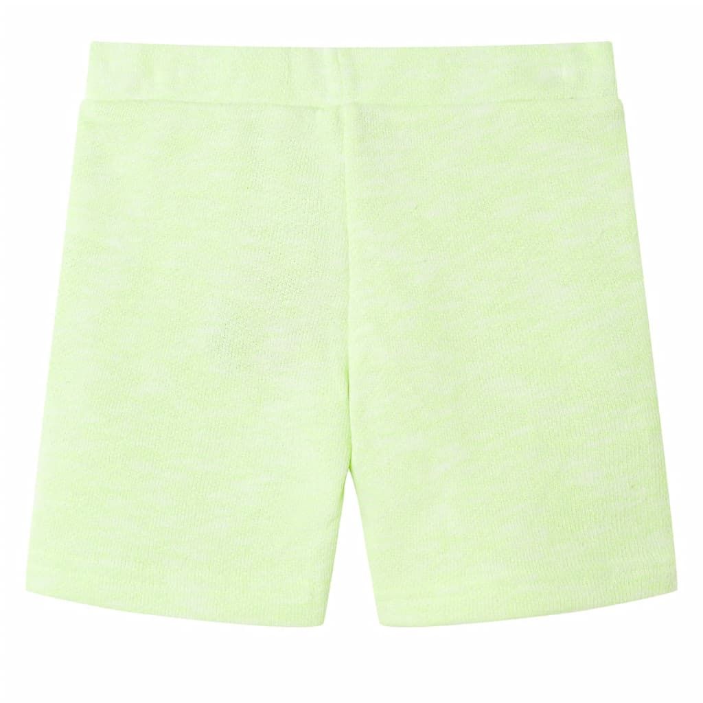 Pantaloncini per Bambini con Coulisse Giallo Neon 104 vidaXL