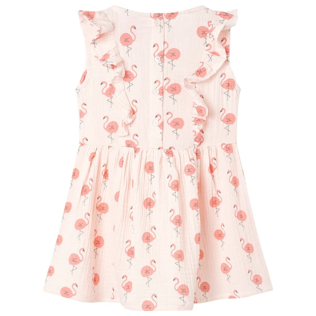 Abito da Bambina con Volant Rosa Tenue 140 vidaXL