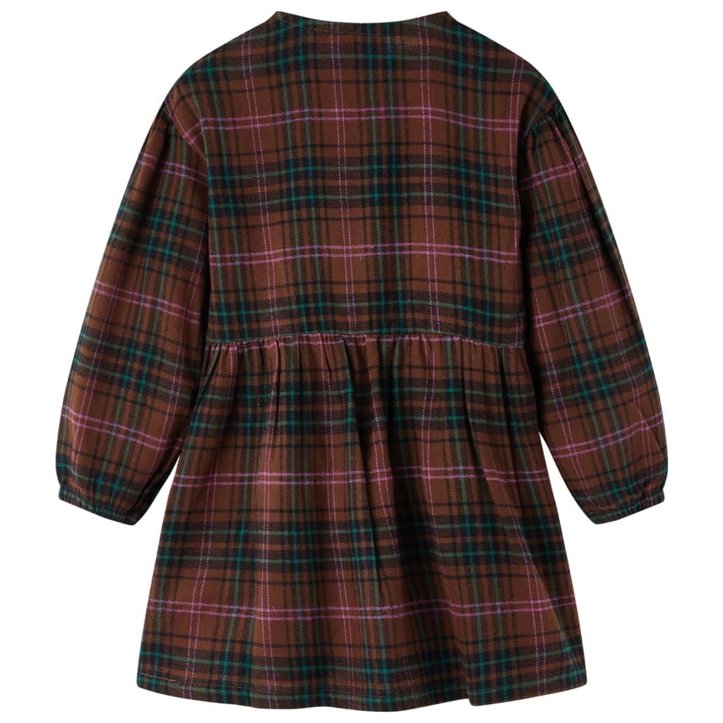 Abito da Bambina a Maniche Lunghe Cognac 140 vidaXL