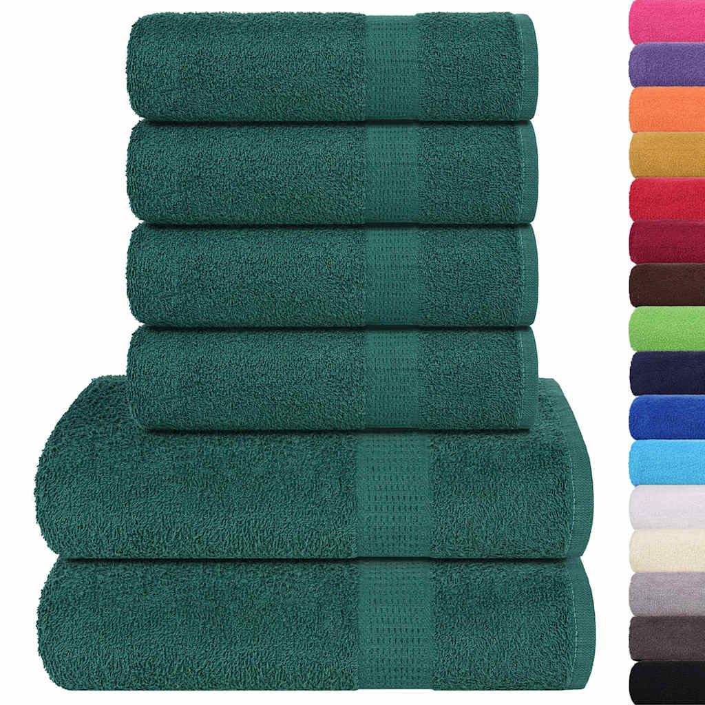 Set di asciugamani 6 pezzi FROGN Verde 360 g/m² vidaXL