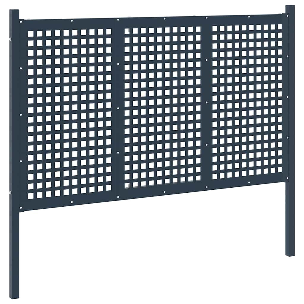 Recinzione da giardino in acciaio 178x125 cm antracite vidaXL
