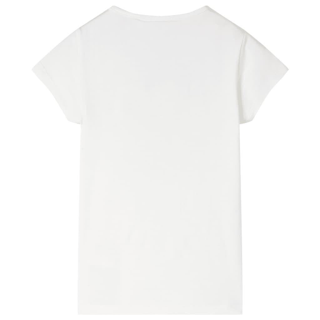 Maglietta da Bambina Ecru 116 vidaXL