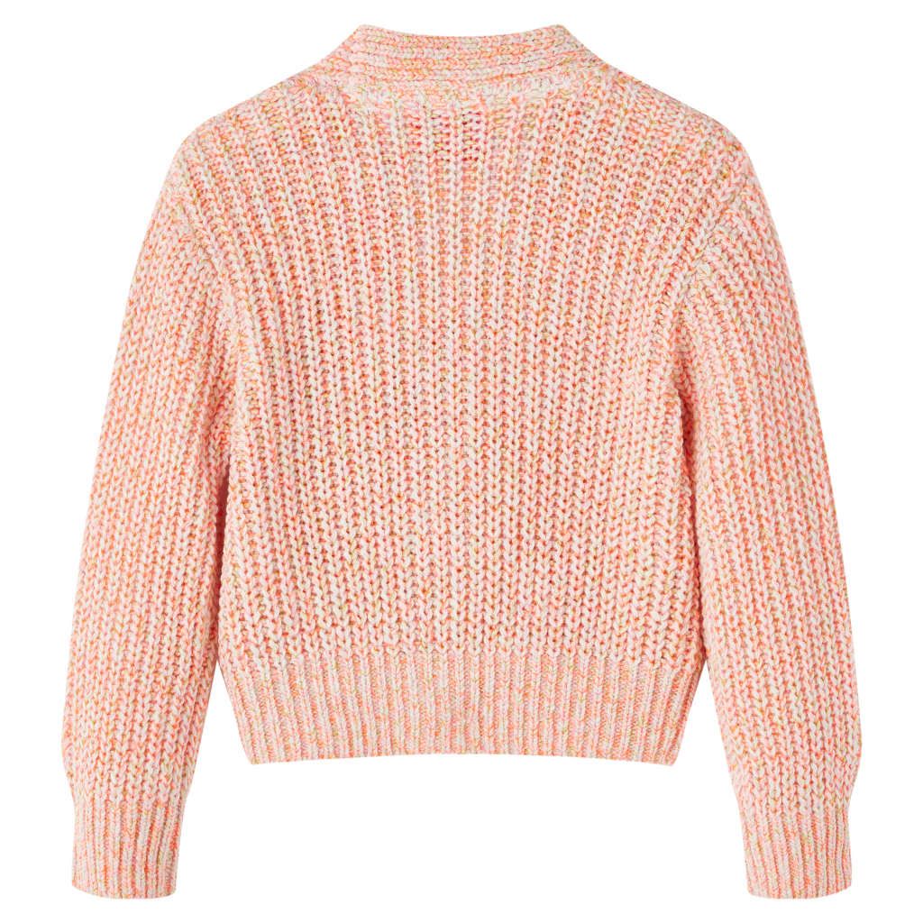 Cardigan da Bambina Lavorato a Maglia Rosa Misto 140 vidaXL