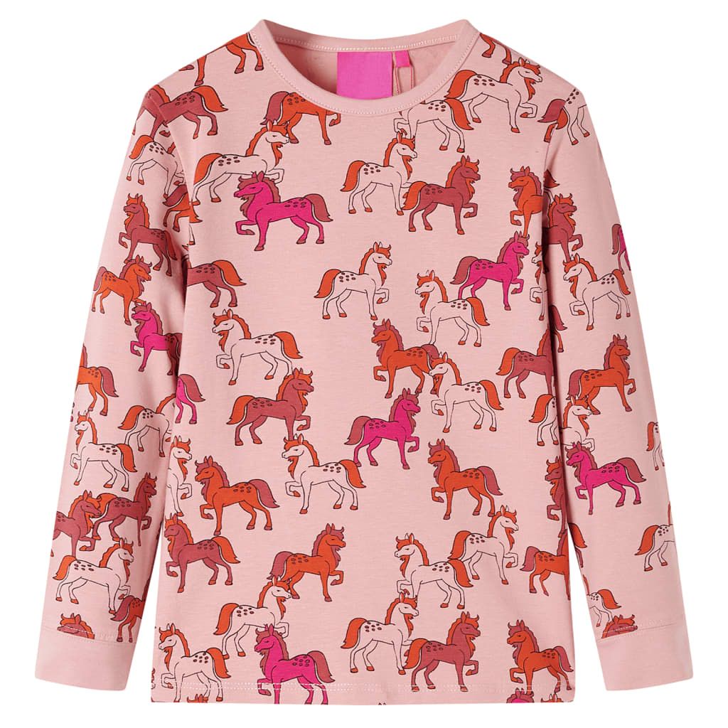 Pigiama per Bambini a Maniche Lunghe Rosa Chiaro 128 vidaXL