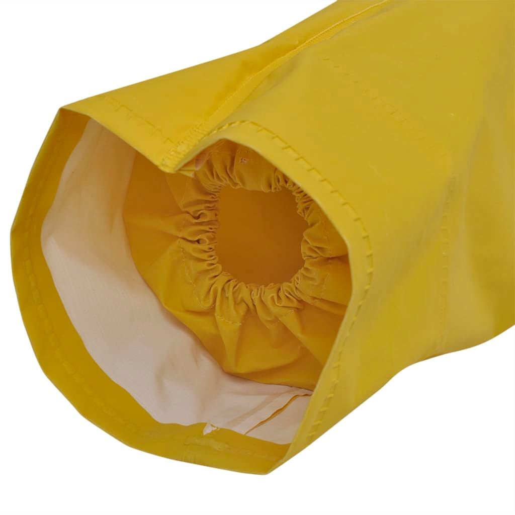Impermeabile Lungo Resistente all'Acqua con Cappuccio Giallo M vidaXL